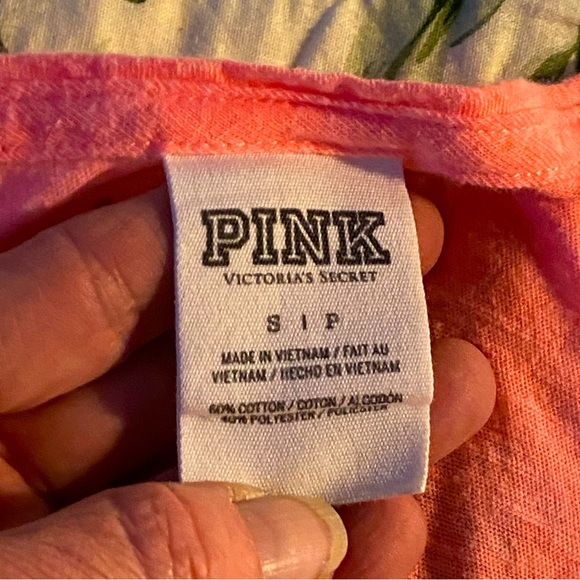 SALE 3/$12 NWOT PINK tank top,hot pink stretch cotton blend,ABS sequins, S - Picture 9 of 11